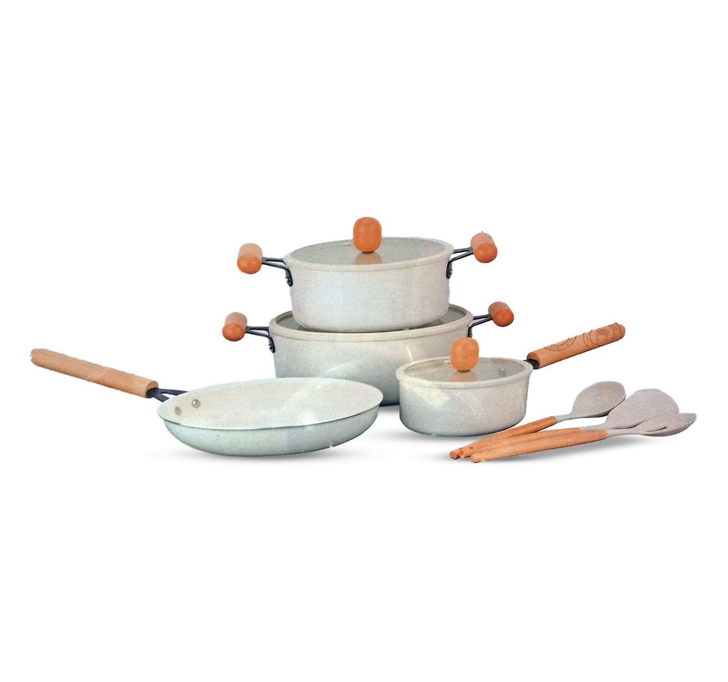 Chefline Granite Cookware With Wooden Handle F135AK-10 10pcs
