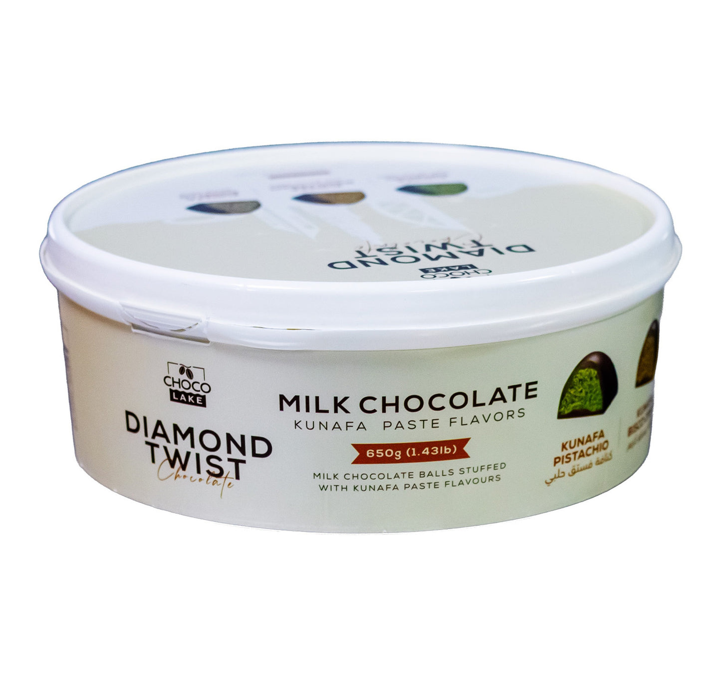 Choco Lake Diamond Twist Kunafa Milk Chocolate Mix 650 g