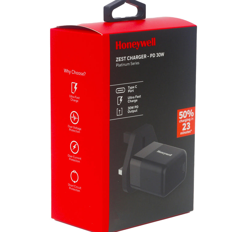 Honeywell Type C Wall Zest Charger PD 30W Black