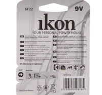 Ikon Super Heavy Duty 9V Battery IK6F22BP1, 1pc Pack
