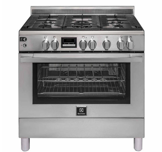 Electrolux Gas Cooking Range EKG9241Z7X 90x60cm 5 Gas Burner with Kebab Maker Made In Egypt
