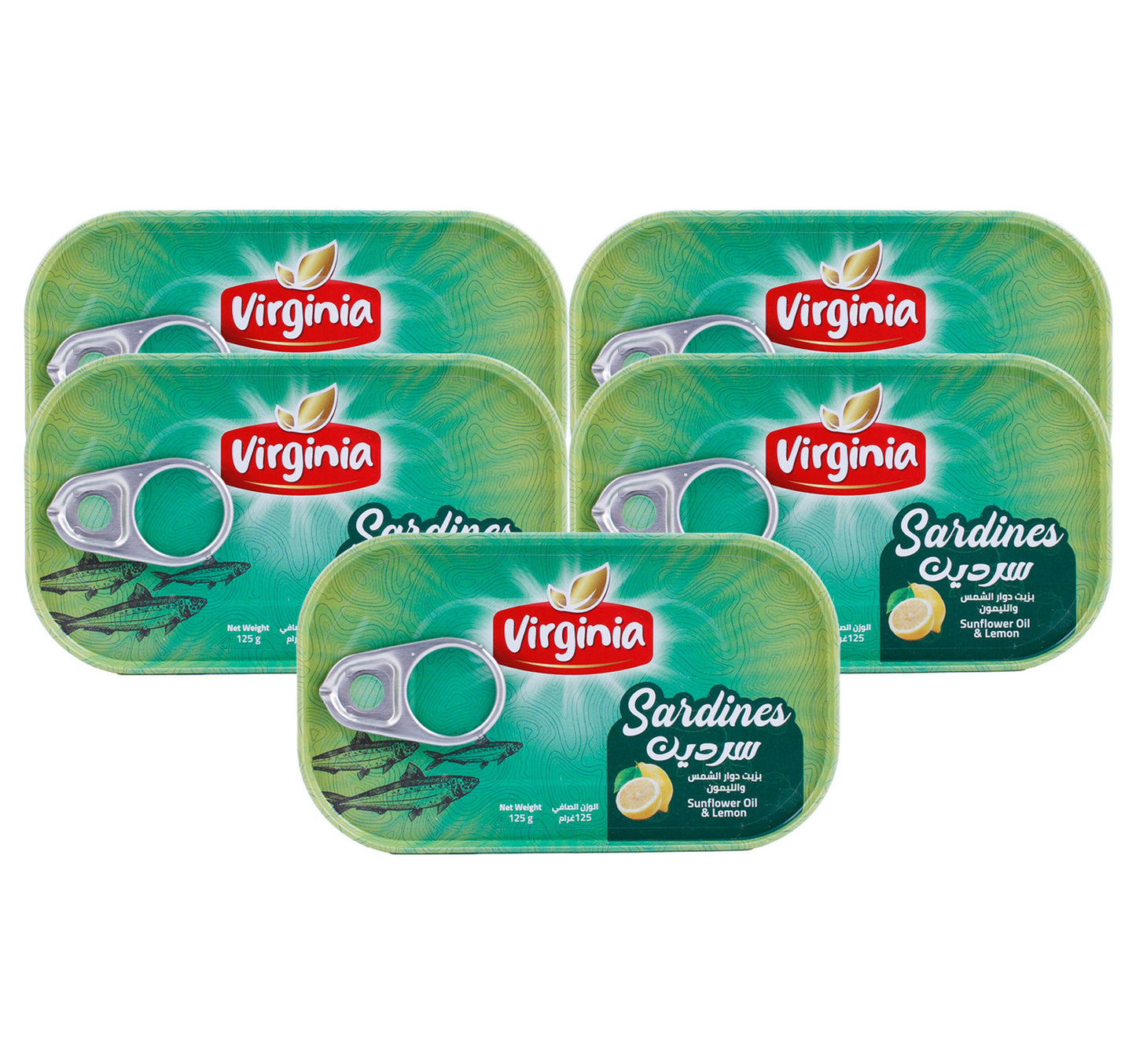 Virginia Sardines In Sunflower Oil & Lemon Value Pack 5 x 125 g