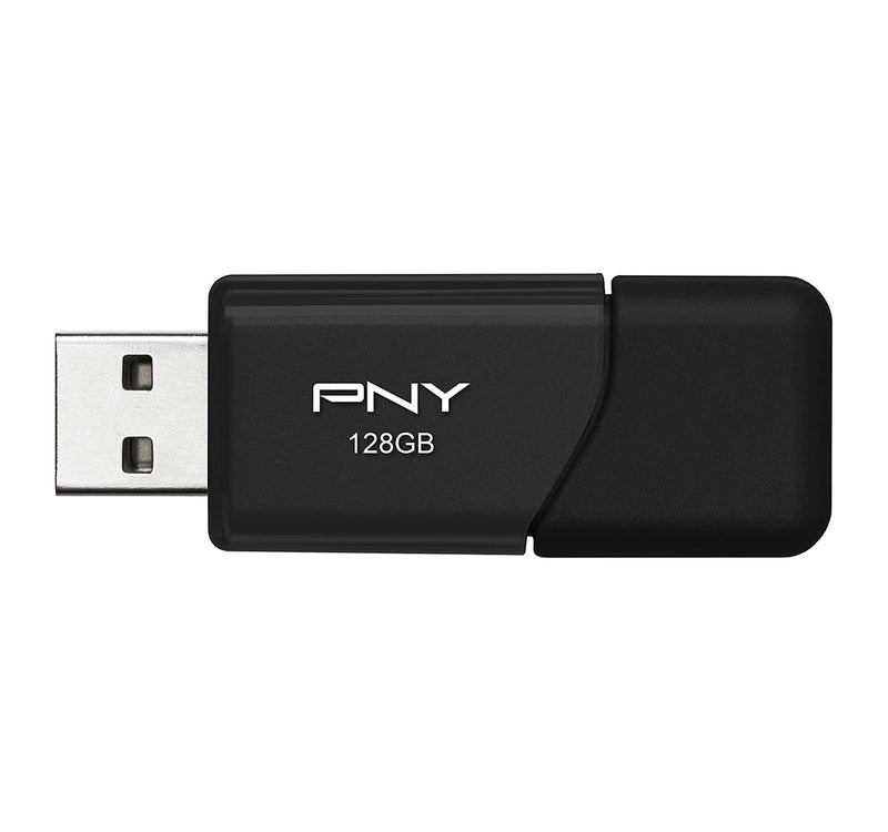 PNY Attache USB 2.0 Flash Drive, 128 GB, Black, P-FD128ATT03-GE