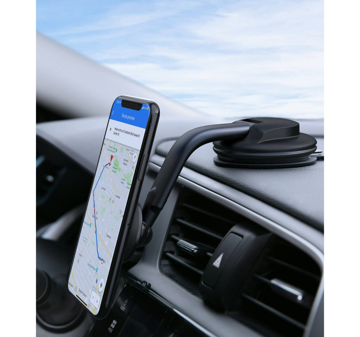 Aukey Magnetic Phone Holder for Car, 360°, HD-C49 Lulu Hypermarket