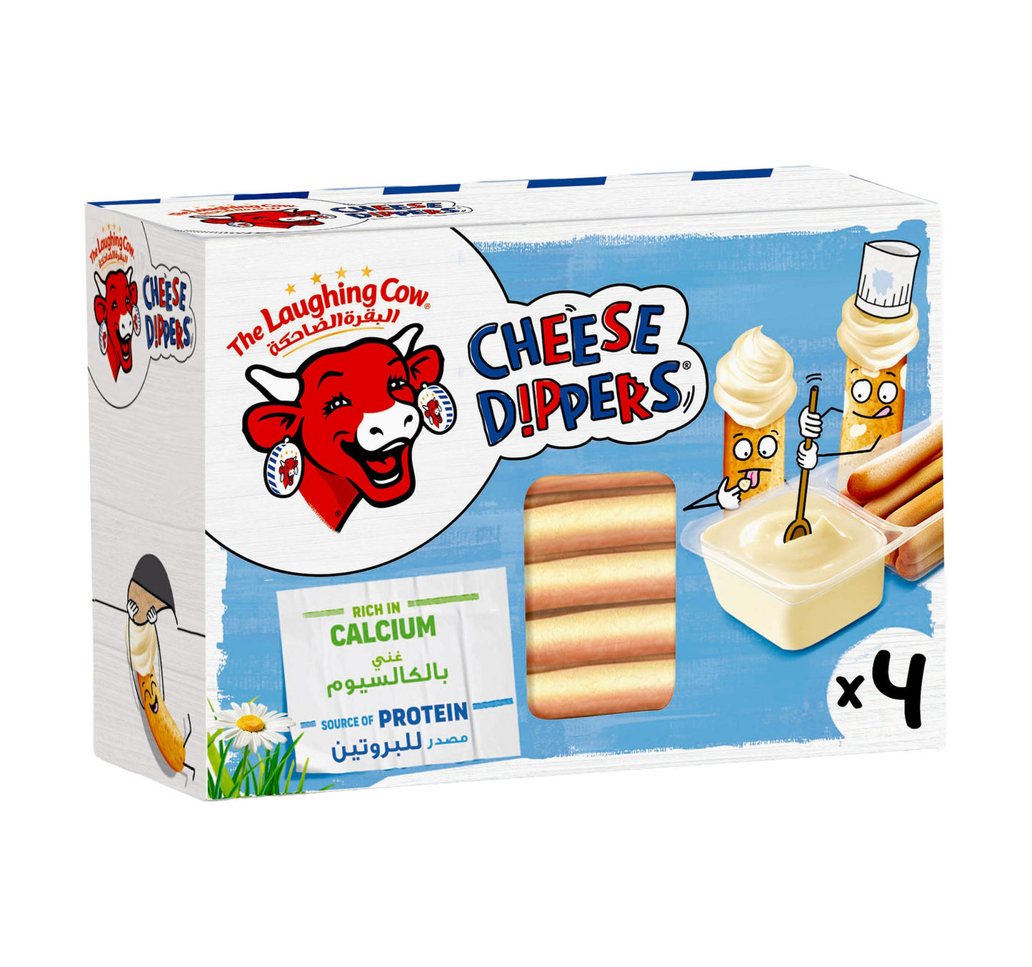 وجبة خفيفة من الجبن والخبز المقرمش La Vache qui Rit Dip &amp; Crunch 140 جم