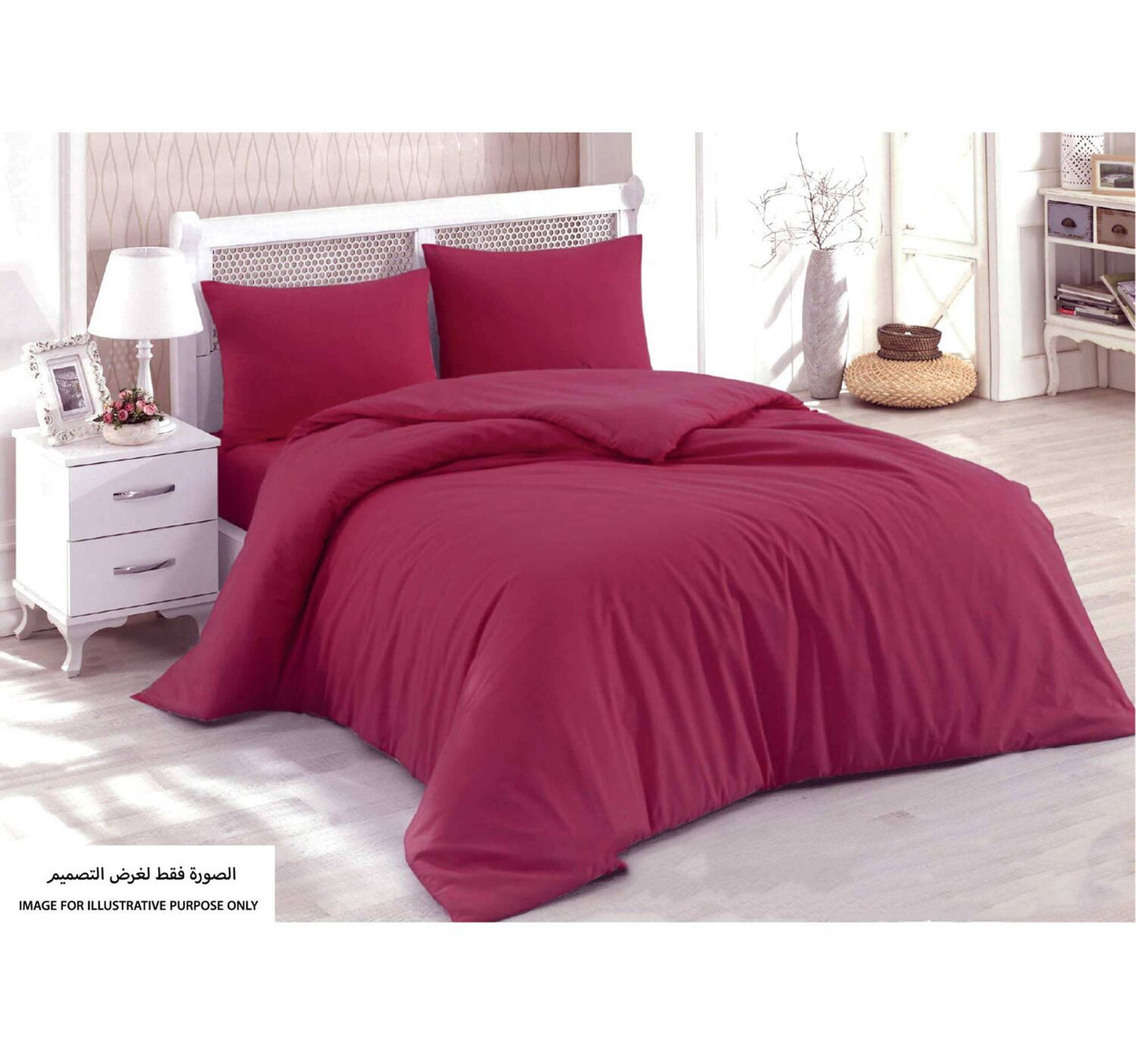 Homewell Fitted Sheet Single 2pc Set Red