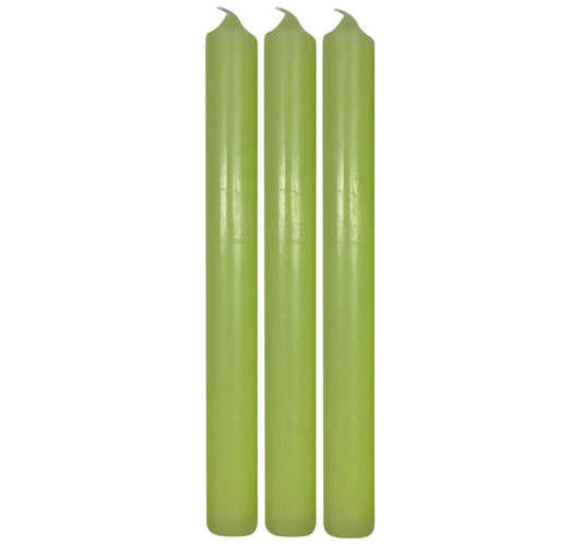 Maple Leaf Scented Taper Candle Set 3pcs Green Jasmine