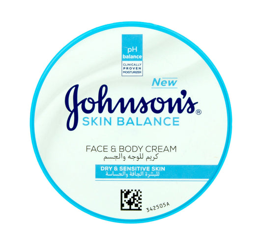 Johnson's Skin Balance Face & Body Cream Dry & Sensitive Skin 200 ml