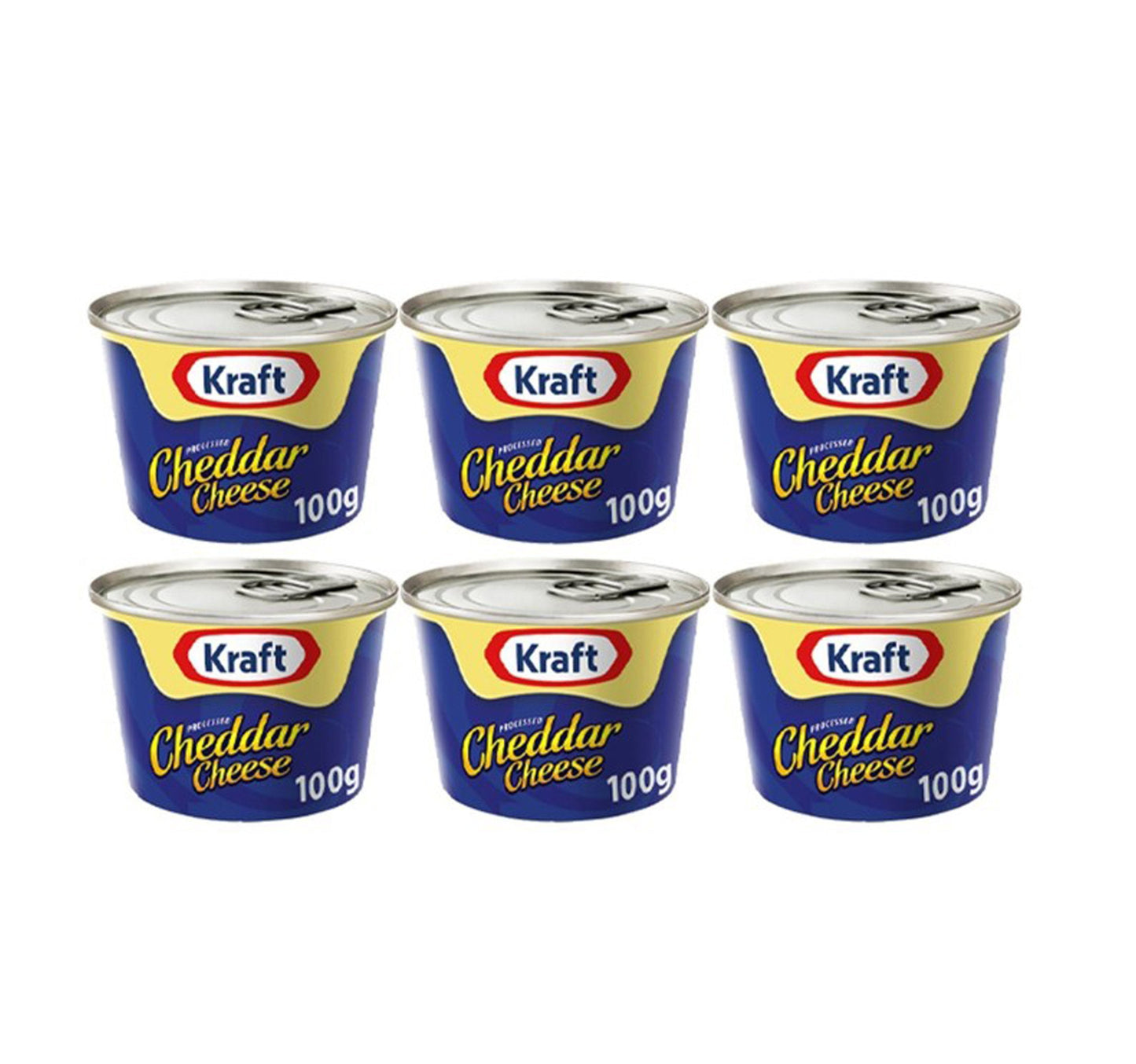 Kraft Processed Cheddar Cheese 6 x 100 g Lulu Hypermarket