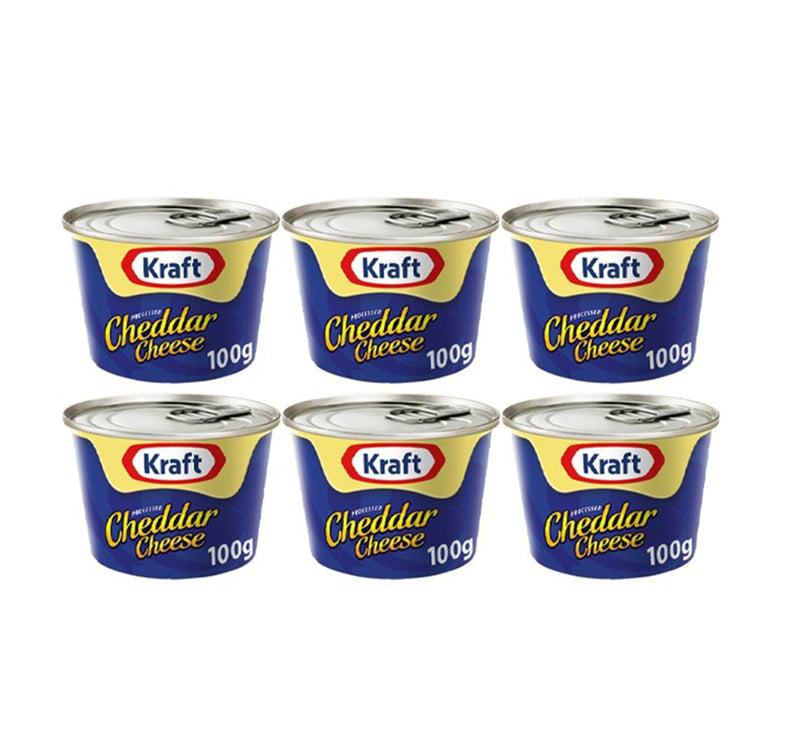 Kraft Processed Cheddar Cheese 6 x 100 g Lulu Hypermarket