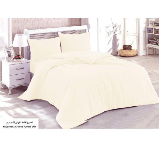 Homewell Quilt Cover Single 2 pc Set Cream