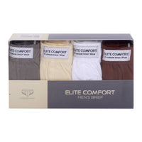 Elite Comfort Combed Cotton Men's Brief, L, 4 pcs, Assorted