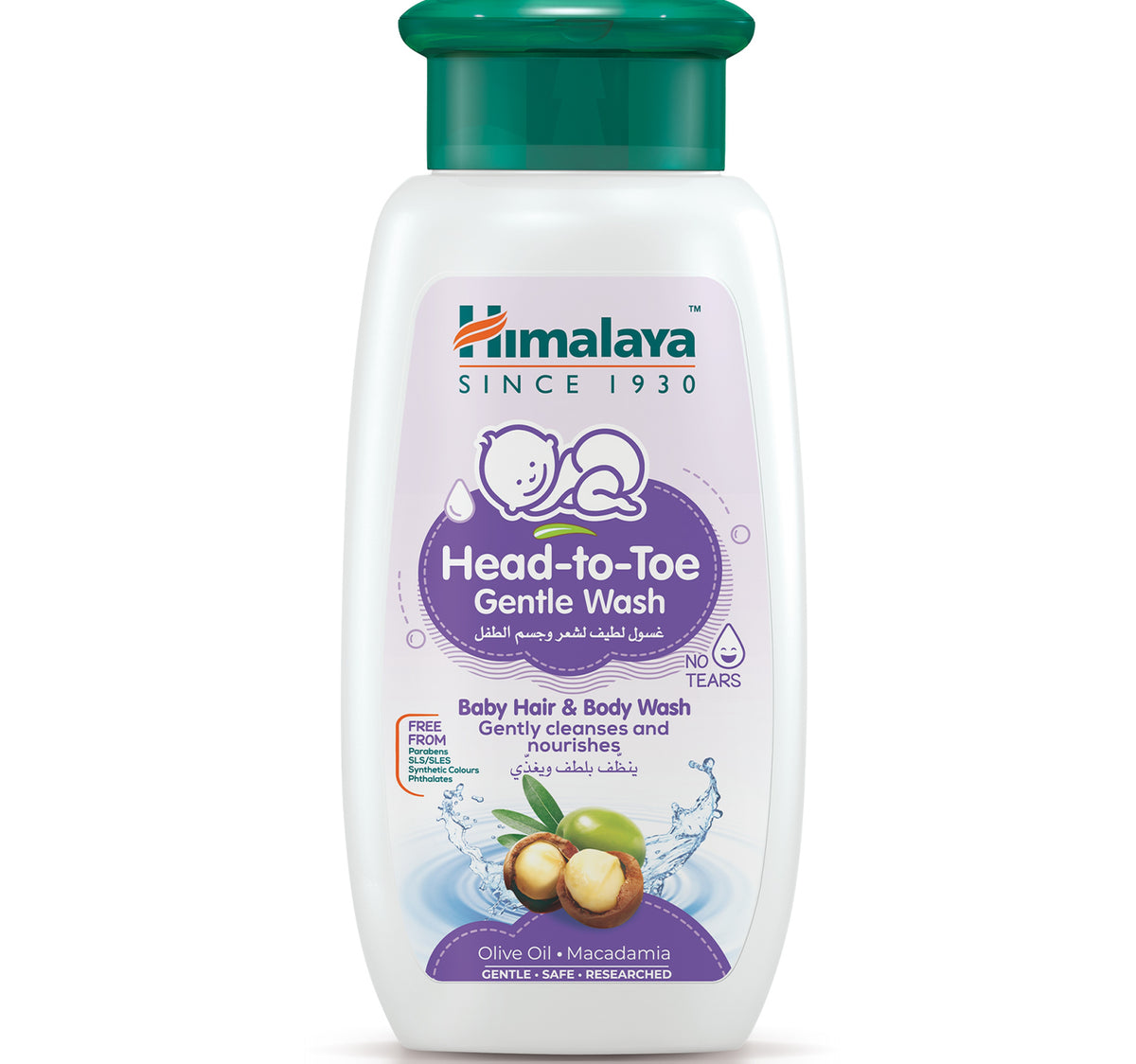 Himalaya Head To Toe Gentle Wash Baby Hair & Body Wash With Olive Oil & Macadamia 200 ml