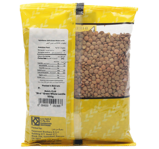 Bird Green Whole Lentil 500 g