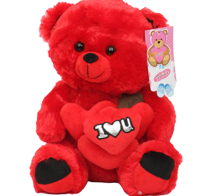 Fabiola Teddy Bear Plush With Heart 30cm J3001-1 Assorted