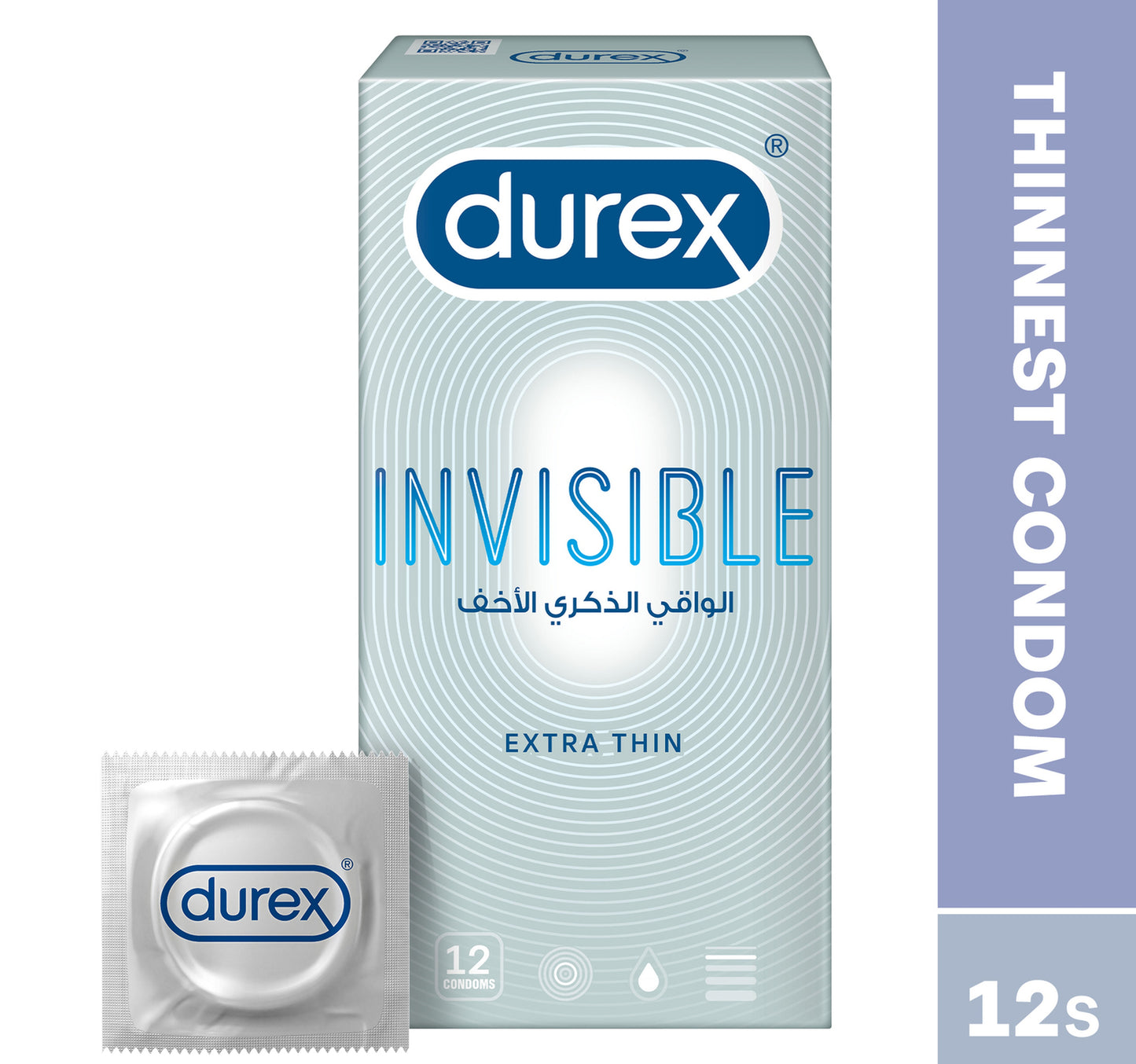 Durex Invisible Extra Thin Condom 12 pcs