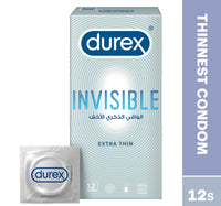 Durex Invisible Extra Thin Condom 12 pcs