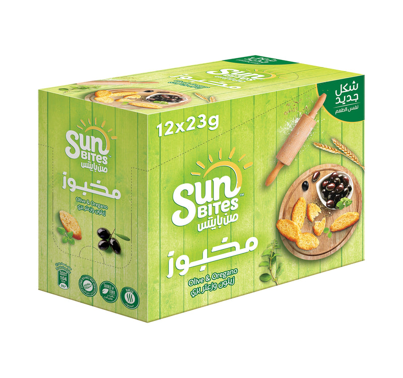 Sunbites Olive & Oregano Bread Bites 12 x 23 g