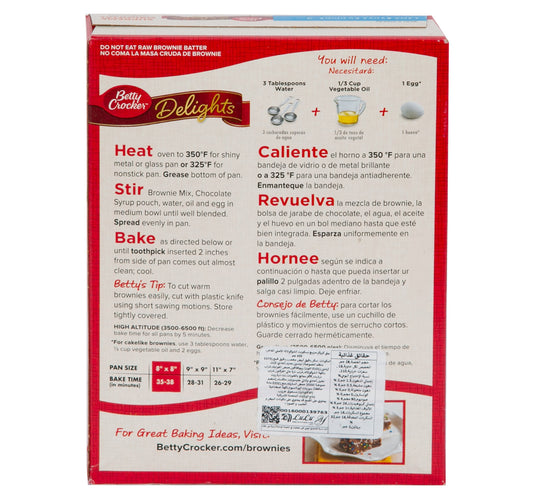 Betty Crocker Supreme Original Brownie Mix 453 g Lulu Hypermarket