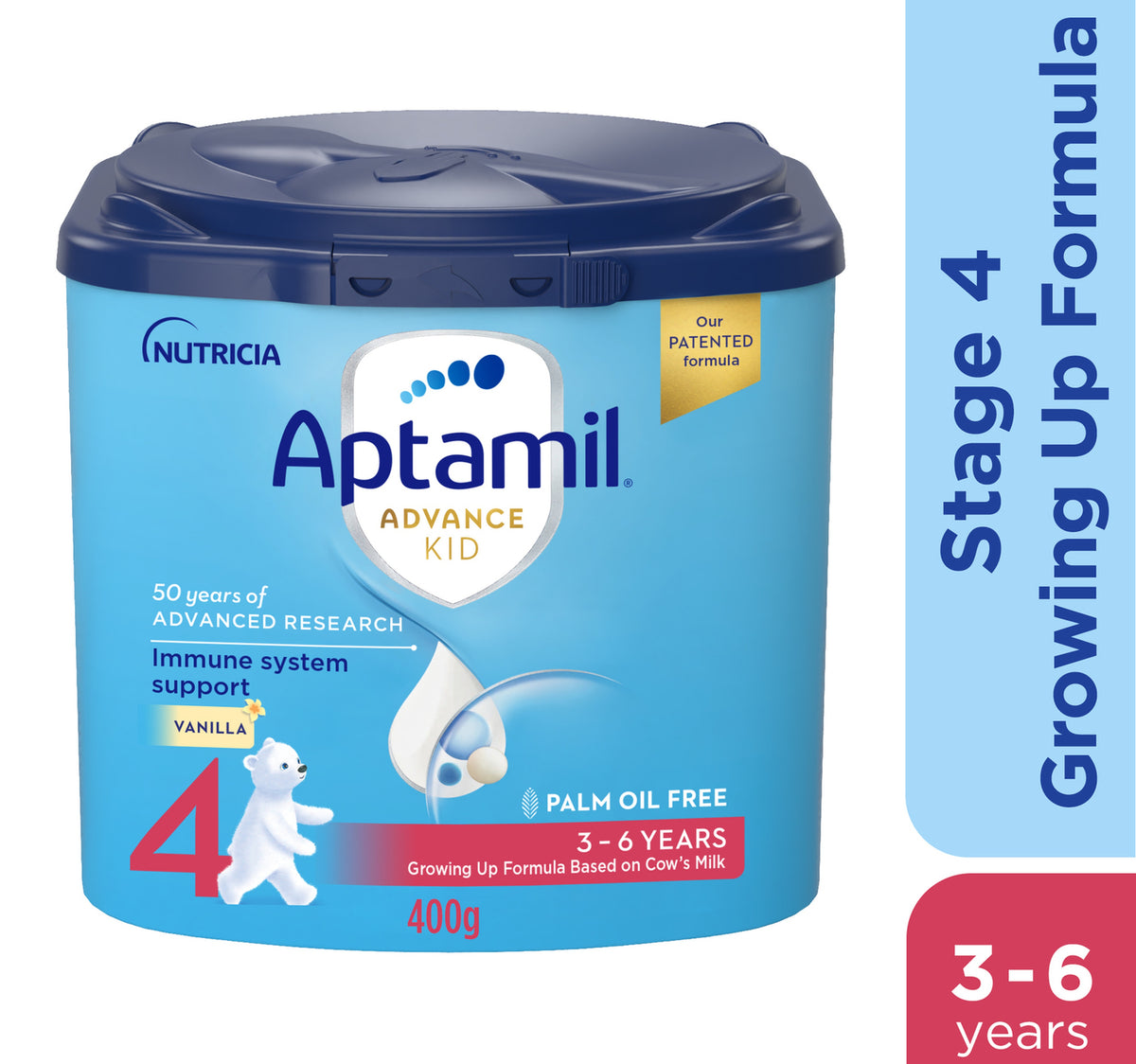 Aptamil Advance Kid Stage 4 Growing Up Formula Vanilla Flavour From 3-6 Years 400 g