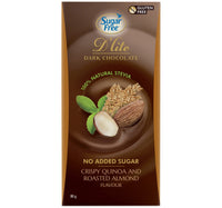 Sugar Free D'lite Crispy Quinoa & Roasted Almond Dark Chocolate 80 g Lulu Hypermarket