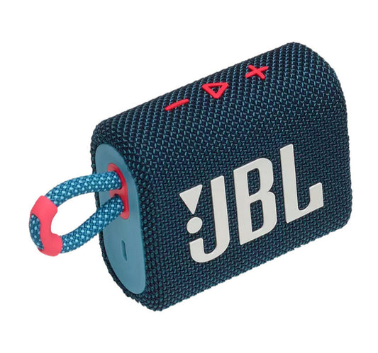 مكبرات صوت بلوتوث محمولة JBL GO 3 باللون الأزرق والوردي