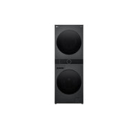 LG washer & dryer Wash Tower, 12/10 kg, 1400 RPM, Black Steel, W4W8BVPKZHM