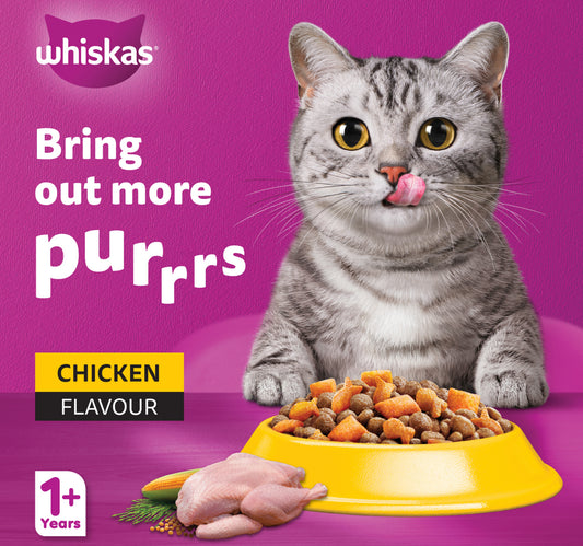 Whiskas Chicken Flavour Dry Food for Adult Cat 1+ Years 1.2 kg