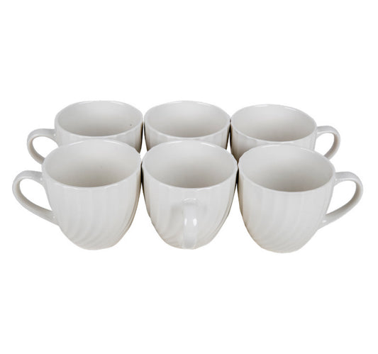 Home Embos Ceramic Mugs, 240 ml, 6 pcs, TJ24651