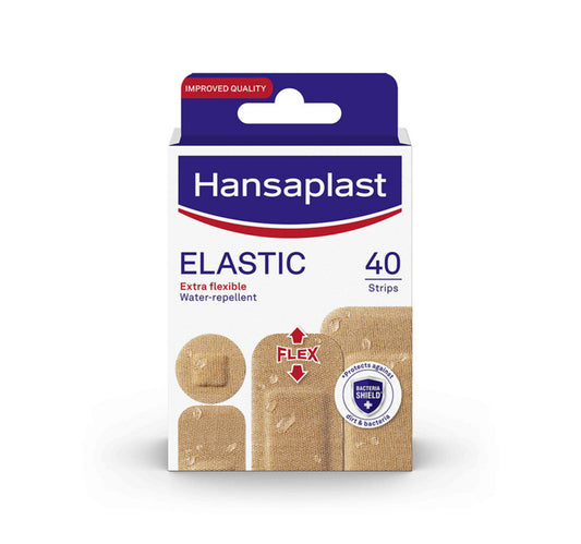 Hansaplast Elastic Fabric Wound Plasters Water Repellent 40 pcs
