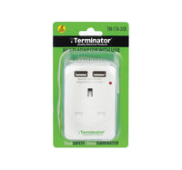 Terminator 3 Way Socket 2 USB TMA173A