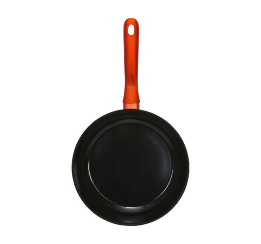 Chefline Induction Base Ceramic Natural Coating Fry Pan, 28 cm, Red, DZJ28