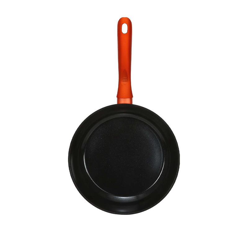 Chefline Induction Base Ceramic Natural Coating Fry Pan, 28 cm, Red, DZJ28