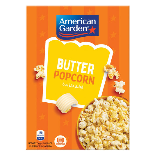 American Garden Gluten Free Microwave Butter Popcorn 273 g Lulu Hypermarket