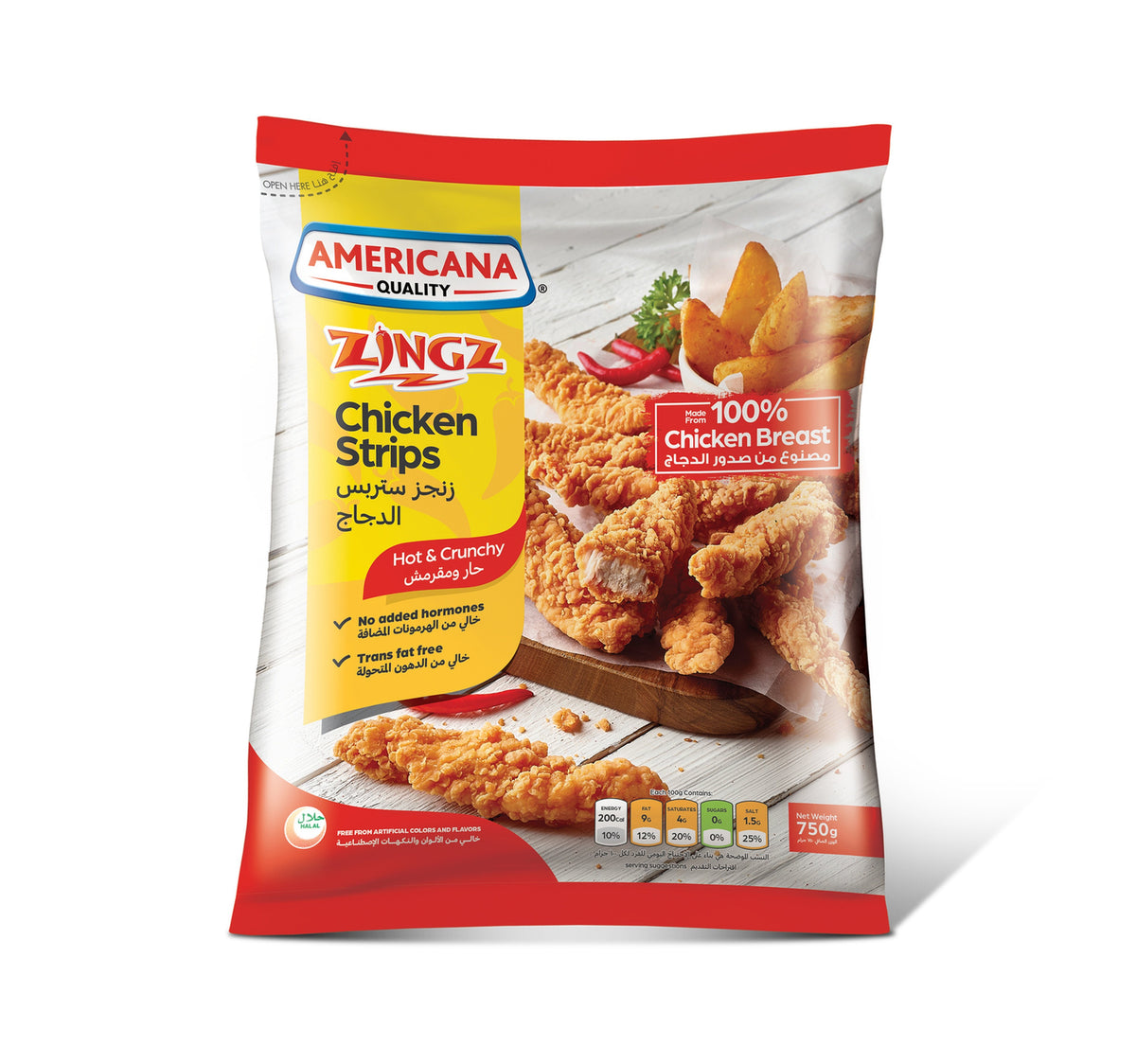 Americana Zing Hot And Crunchy Chicken Strips 2 x 750 g