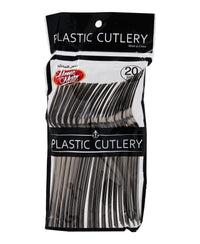 Home Mate Plastic Fork Silver CD-2401 20 pcs
