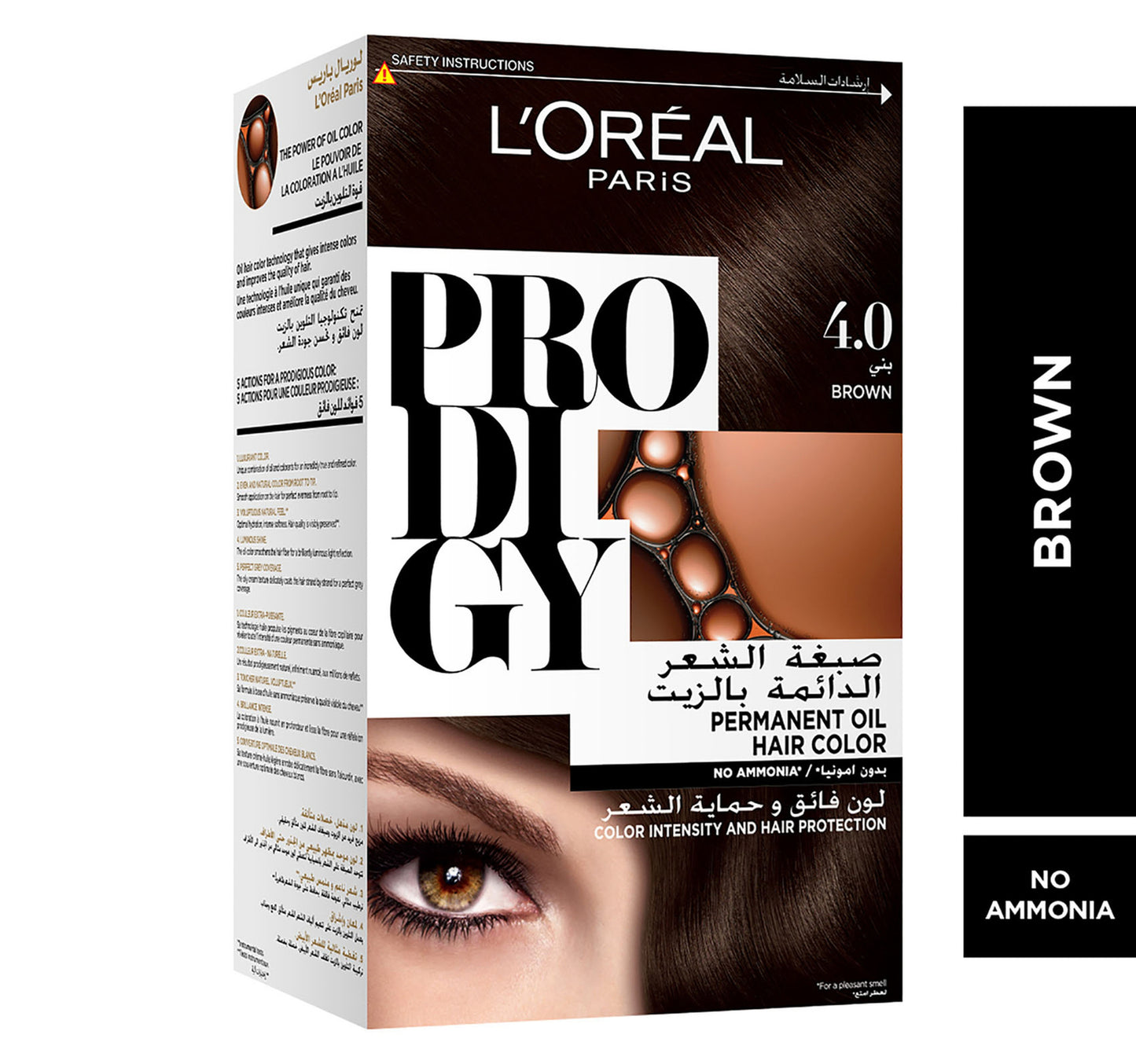 L'Oreal Paris Prodigy Hair Color 4.0 Brown 1 pkt