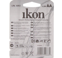 Ikon Alkaline AA Battery IKLR6BP2, Pack of 2Pc