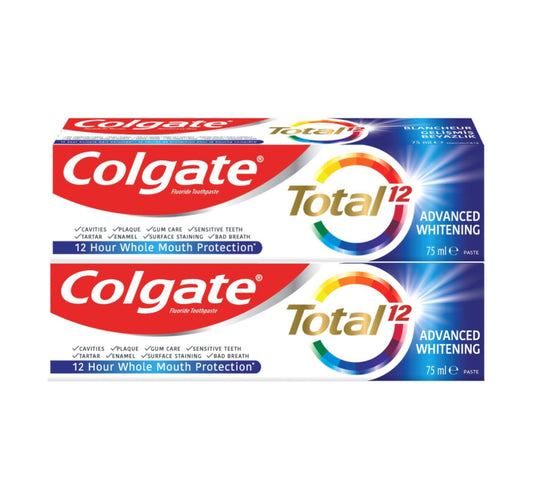 Colgate Total 12 Advanced Whitening Toothpaste 2 x 75 ml