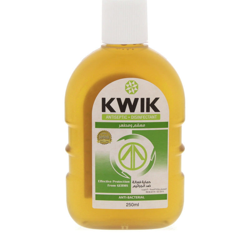 Kwik Antiseptic Disinfectant Anti Bacterial Liquid 250 ml