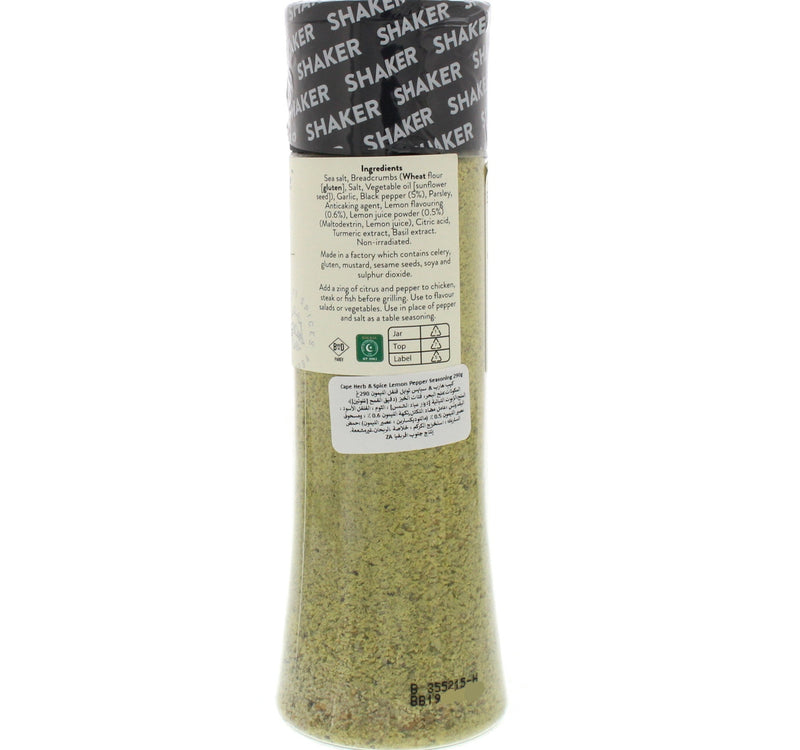 Cape Herb & Spice Lemon Pepper Shaker Seasoning 290 g