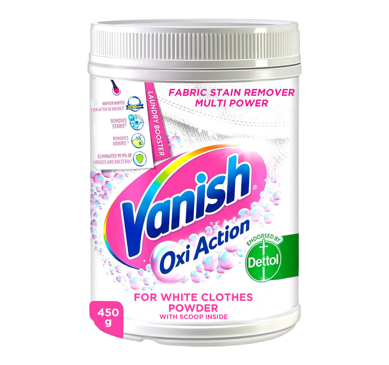 Vanish Oxi Action Crystal White Fabric Stain Remover Powder Value Pack 450 g