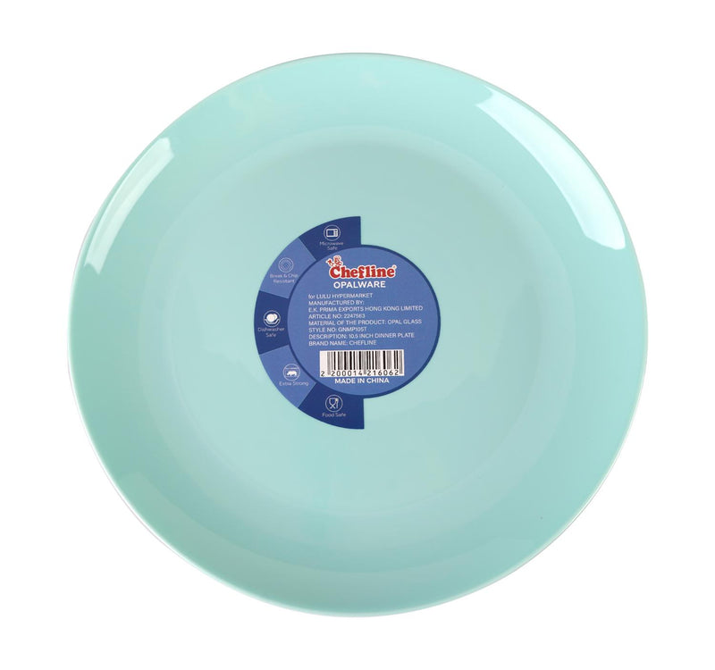 Chefline Opalware Dinner Plate, 10.5 inches, Sky Blue, GNMP105T