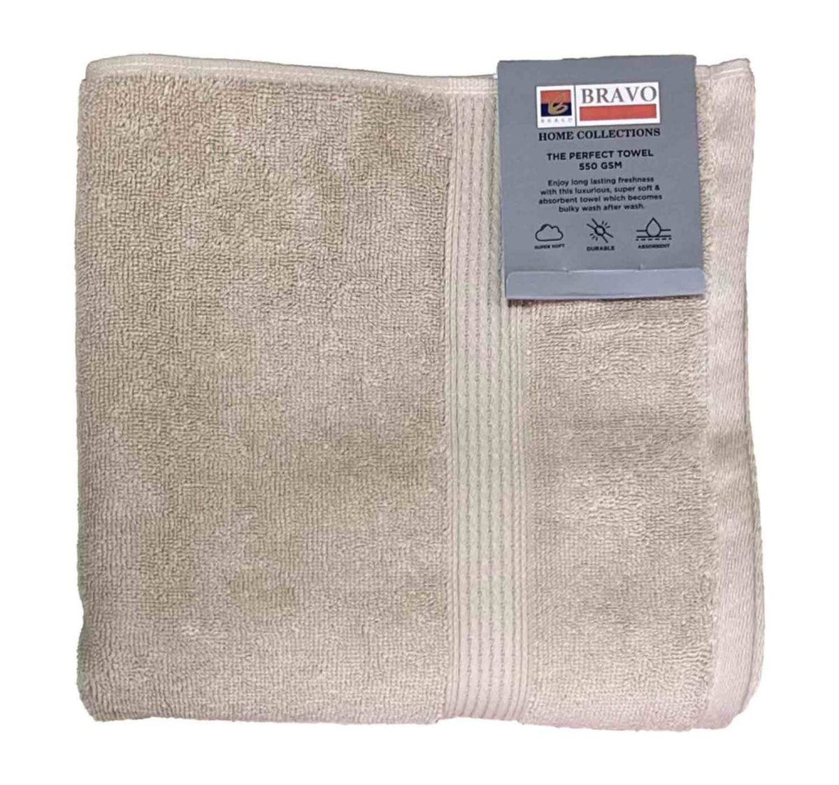 Bravo Hand Towel, 50 x 100 cm, Beige