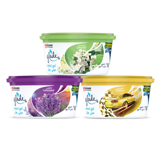 Glade Car Freshener Gel Assorted 70 g 2+1