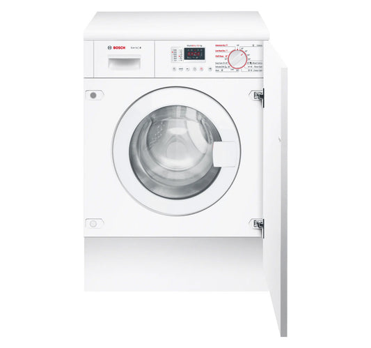 Bosch Series 4 Built-in Washer & Dryer, 7/4 kg, 1400 RPM, White, WKD28351GC