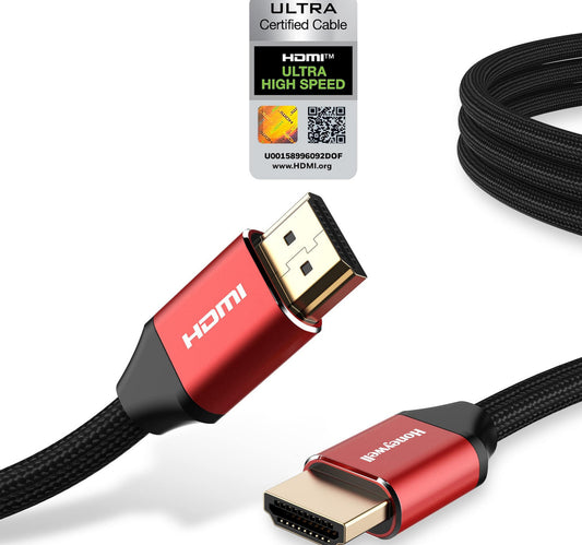 Honeywell 8K HDMI cable with Ethernet, 1m, Red, HC000020