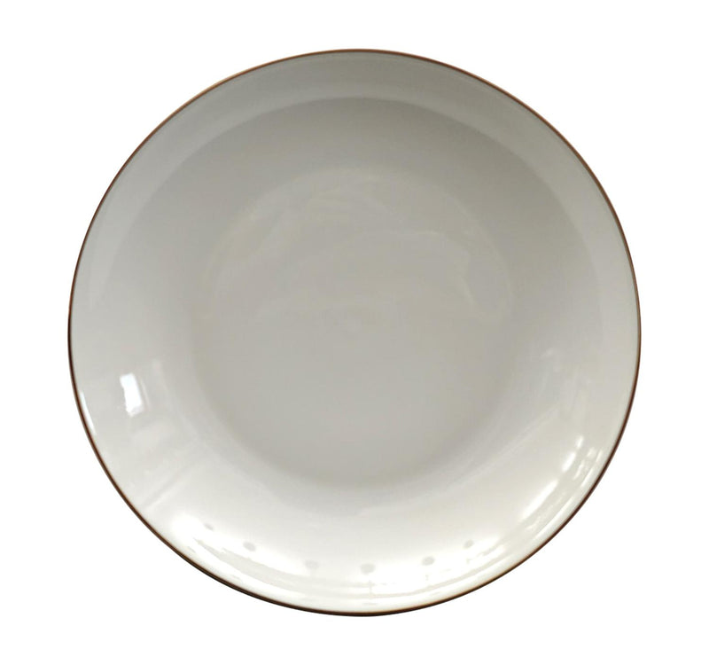 Pearl Noire Soup Plate, 8 inches, White, NBC080GR-LIM/WH