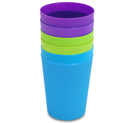 Bee Plastic Tumbler Set, 6 pcs, 10 oz, Multicolor,689-16