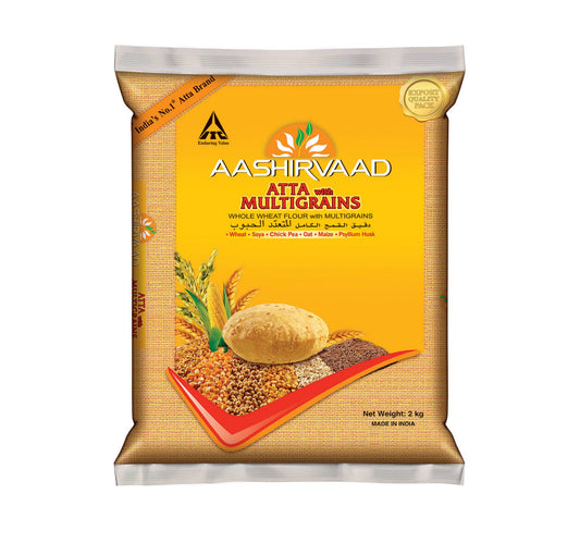 Aashirvaad Whole Wheat Flour Atta with Multi Grains 2 kg Lulu Hypermarket